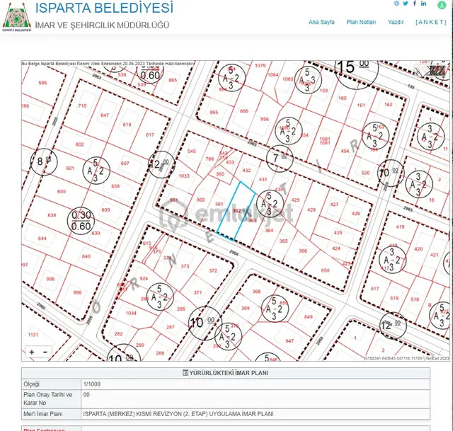 Yedişehitler Mahallesinde 2kat İmarlı 0,40 Oturumlu Satılık Arsa 1