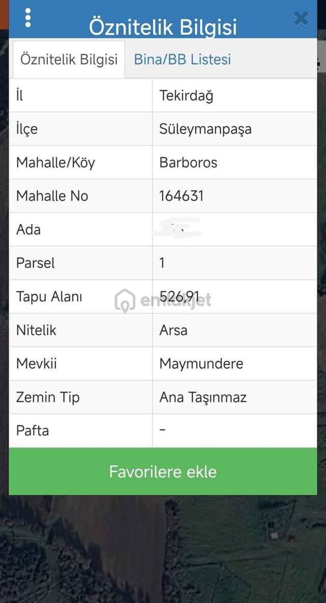 Gülsultan Emlak ' Tan Tekirdağ S.paşa Barboros - Topağaç Mah. Satılık İmarlı Arsa 4
