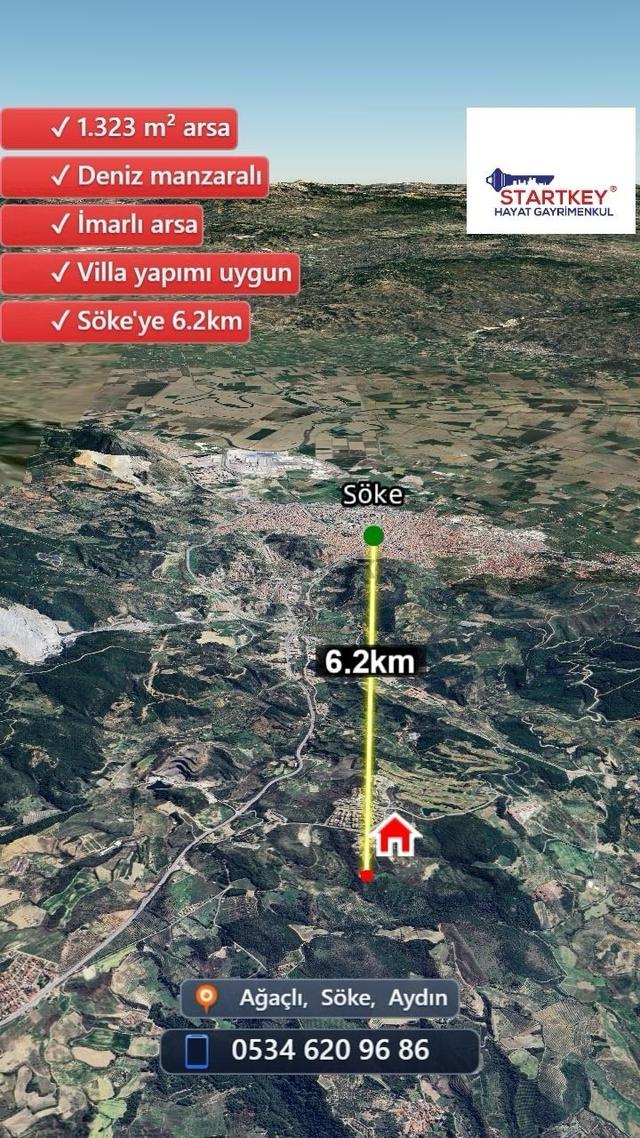 Sökede Deniz Manzaralı Satılık İmarlı Arsa 3