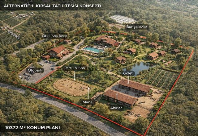 Beykoz Cumhuriyet Köyü'nde 10.372 M2 Yola 100 M Cepheli Tarla 5