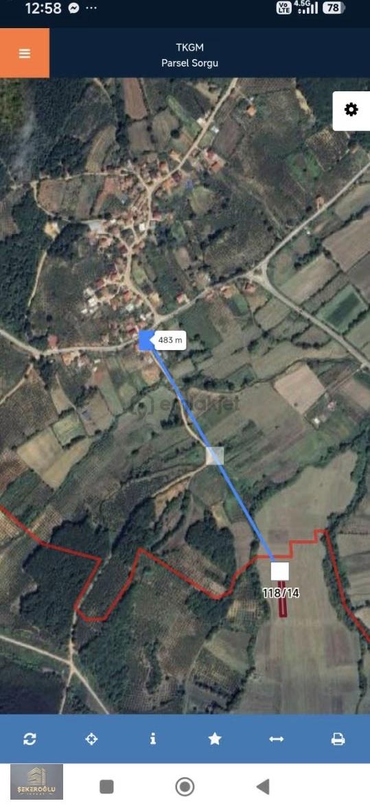 Şekeroğlu Emlak'tan Kocaeli Kandıra Bollu'da Satılık Tarla 3