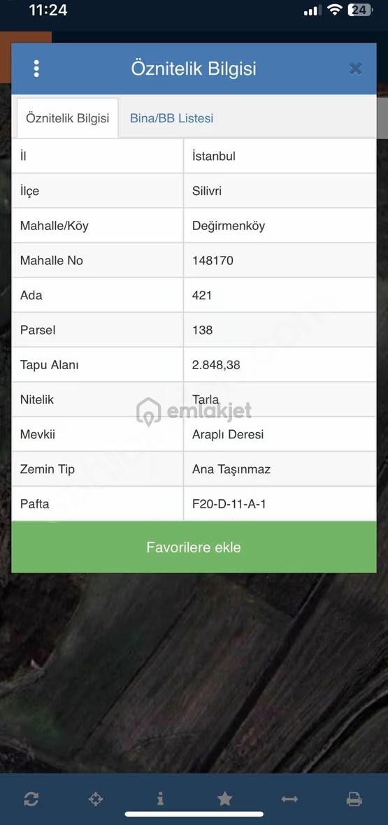 Silivri Değirmenköy'de 178.m2 Tarla Silivri Değirmenköy'de 178.m2 Tarla