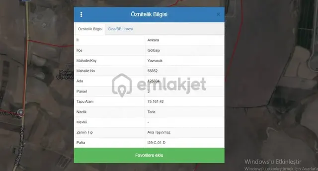 Yavrucuk Mahallesi'nde Haymana Bulvarına Yakın Yatırımlık Tarla 2