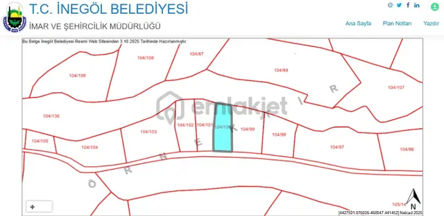Ulucan'dan İnegöl Gündüzlü'de Satılık Fırsat Tarla 2