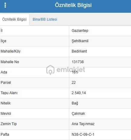Bedirkent İmar Yanı Fıstıklık Yeni Osb Yanı 2