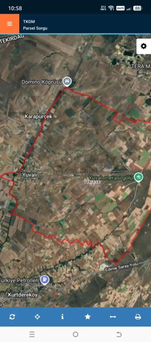 Tekirdağ Saray Yuvalı Da Satılık 1483 M2 Tek Tapu Bağ Yeri 3