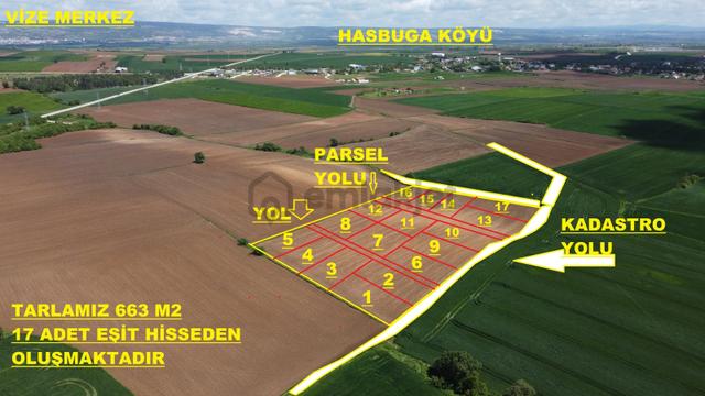 Vize Hasbuğa Köyünde 663 M2 Çaplı Hisse 4