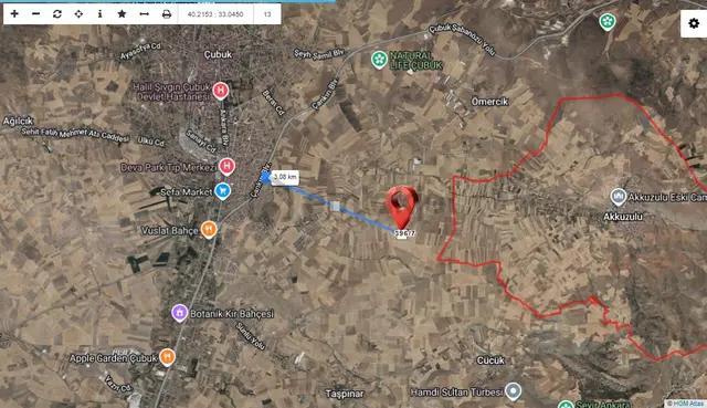 Çubuk Akkuzulu Mahallesinde Yol Cepheli Yatırımlık Tarla 4
