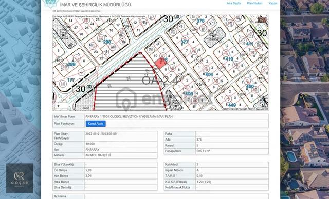 -coşar Gayrimenkul-aratol/bahçeli 3kat506m2 Satılık Fırsat Arsa 4