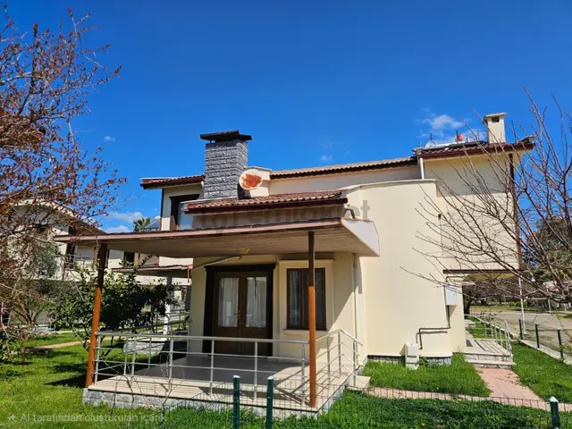 Burhaniye Ören'de, Plaja Sıfır Site İçinde, Özel Mimari, Eşyalı Müstakil Satılık Villa 5