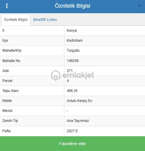 Kadınhanı Turgutlu'da 3 Kata İmarlı Uyguna Arsa - 496,40m² 2