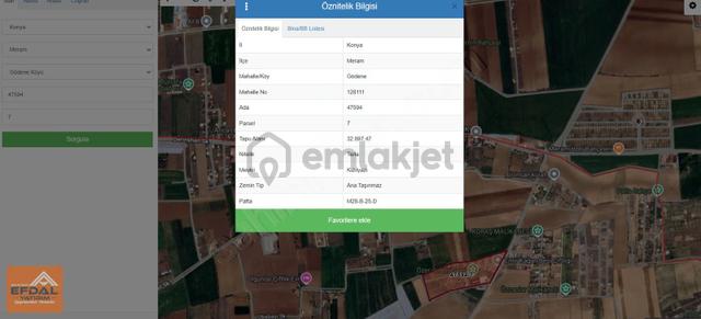 Efdal Yatırımdan Meram Gödene Satılık Hobi Bahçeli 1000m2 Tarla 4