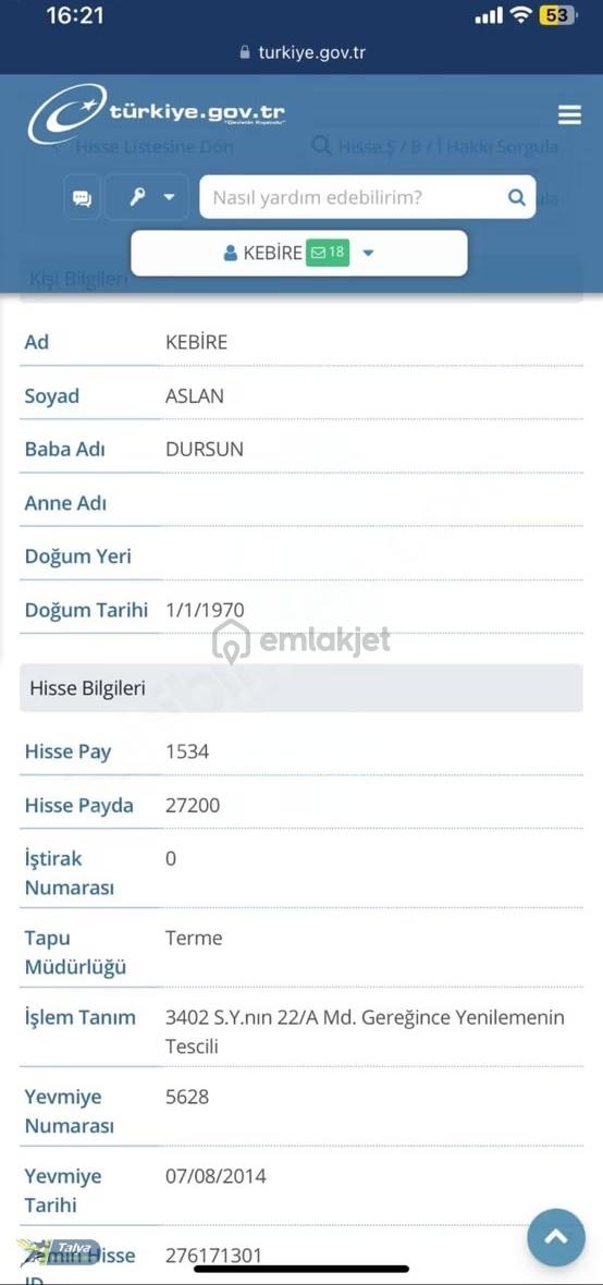 Termede İmara Sıfır Satılık Fındık Bahçesi (hisseli) 4