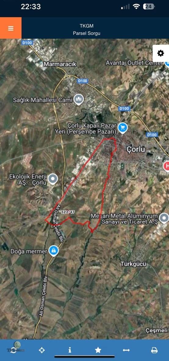 Organize Sanayi Bolgesının Dibinde Satılık Arsa 2