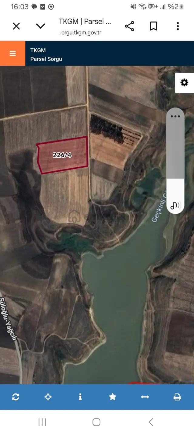 Edirne Süloğlunda Gölete Yakın Yatırımlık Tarla 3