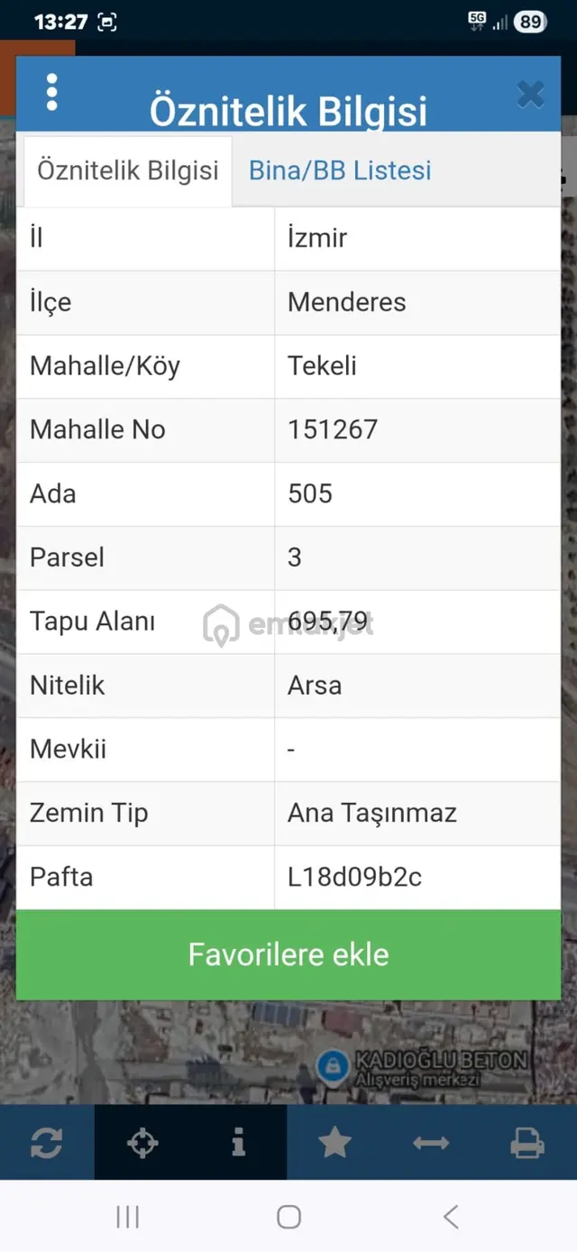 İzmir Menderes Tekelide Konut-villa 695 M2 Doğalgazlı Köşe Arsa İnşaat Yap 4