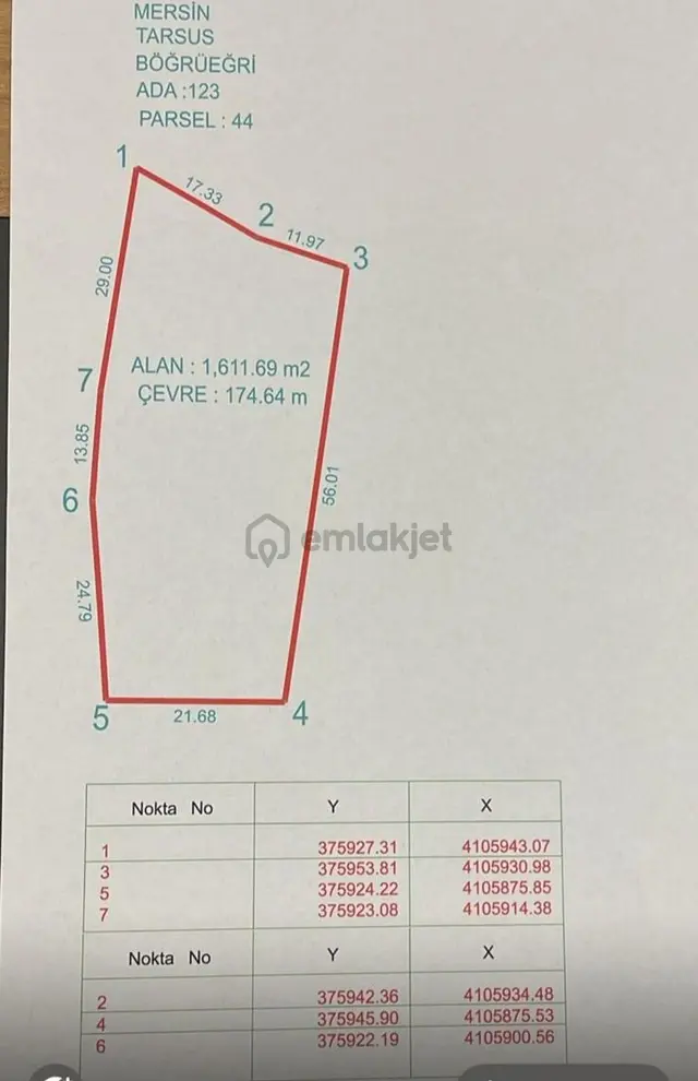 Tarsus Bögrüegri Mahallesinde Tek Tapulu 1611 M2 4