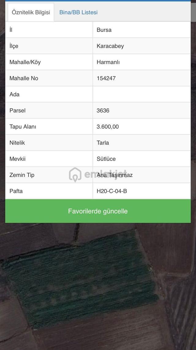 Rt Safir Gm’den Karacabey Harmanlıda Satılık Tarla 2