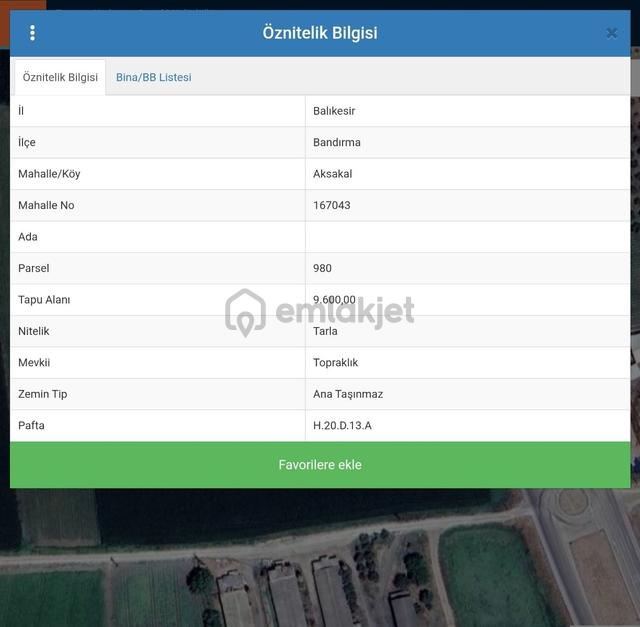 Bandırma Aksakalda Anayola Sıfır Büyük M2 De 1