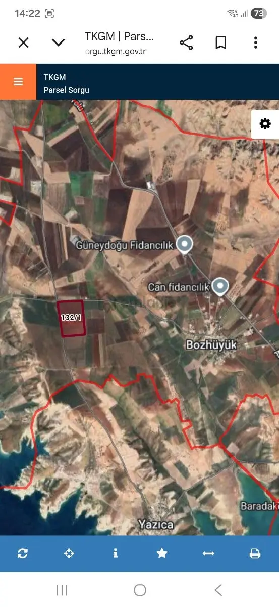 Hakevden Bozhüyük Köyünde Satılık 7.729 M2 Tarla 2