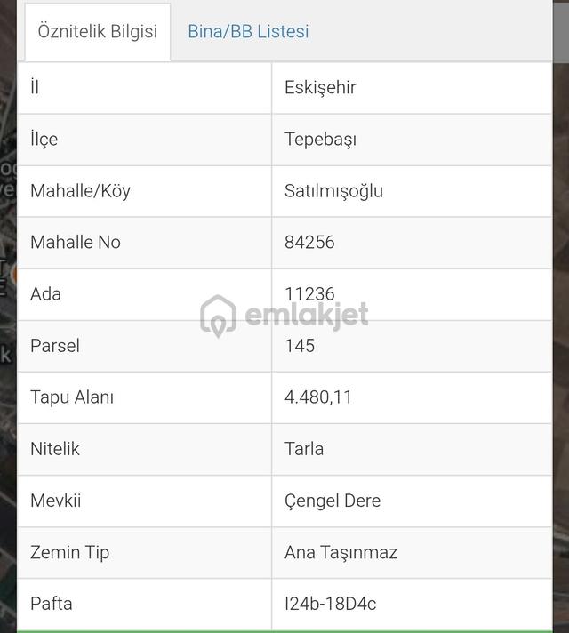 Özdemir'den Satılmışoğlu Mahallesi Satılık 4480 Mt. Tarla 5
