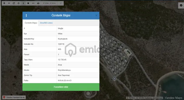 Muğla Milas Kıyıkışlacık Mh. Satılık Villa İmarlı Arsa Hissesi 2