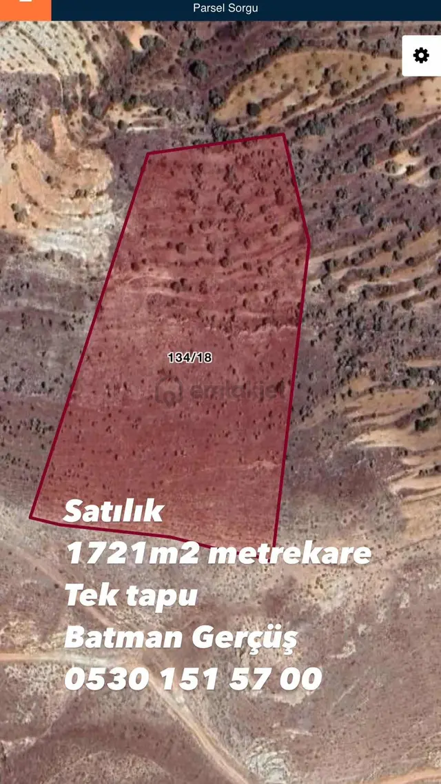 Satılık Batman Gerçüşte Akburç Ta 17221metrekare 2