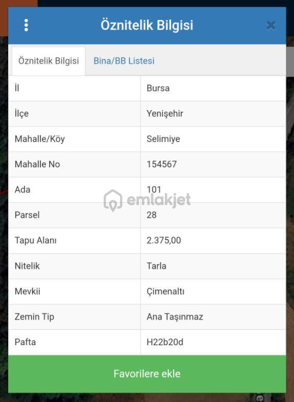 Yenişehir Orhangazi Yoluna Cephe Yatırımlık Tarla 2