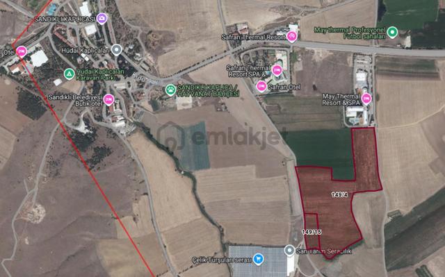 Sandıklı, Hüdai Kaplıcalarında 94.000 M2 Jeotermal Turizm Arsası