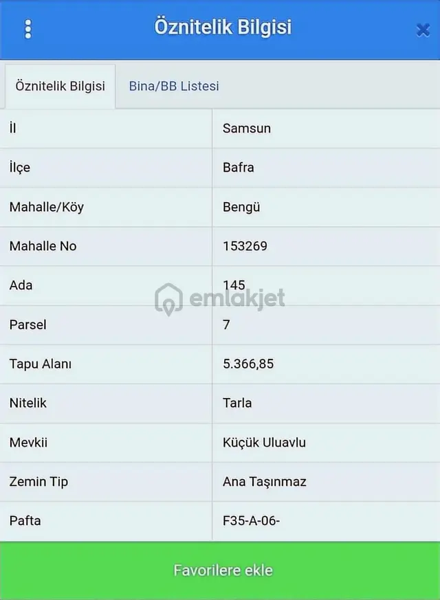 Ahşena'dan Samsun Bafra'da Yatırıma Uygun 5366 M2 Satılık Arazi 2