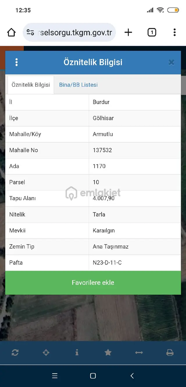 Armutlu Satılik Tarla 4 Donum 3