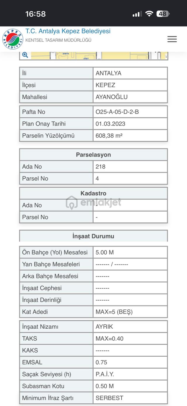 Kepez Ayanoğlu’nda Müstakil Binalı Satılık Arsa 3