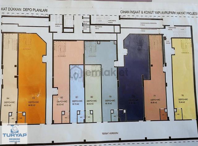 Avrupark Hayat Projesi H Blok Altı Cadde Üzeri Kiralık Dükkan 4