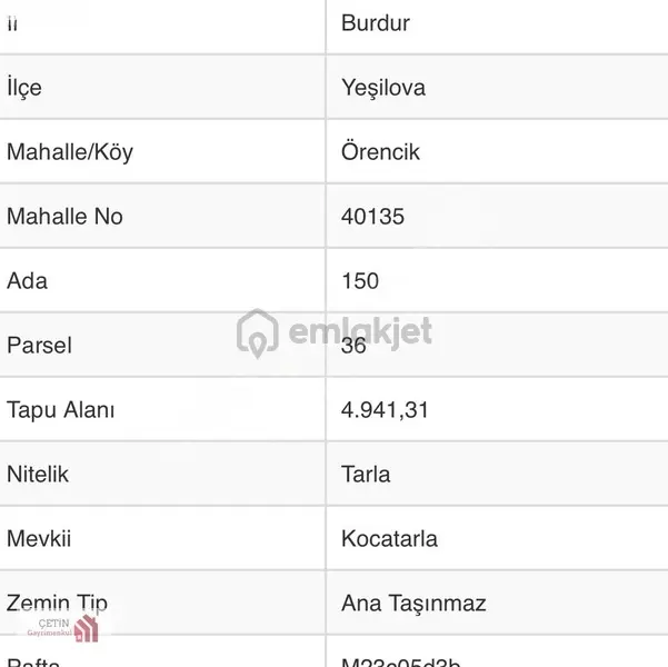 Örencik Köyünde 4.941 M² Köy Merkezine Yakın Satılık Arazi