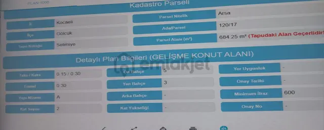 Kocaeli Gölcük Selimiye Mahallesinde Satılık 684 M² Arsa 3