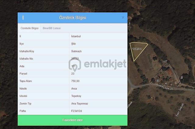 Şile Satmazlı'da Satılık İmarlı Arsa 2