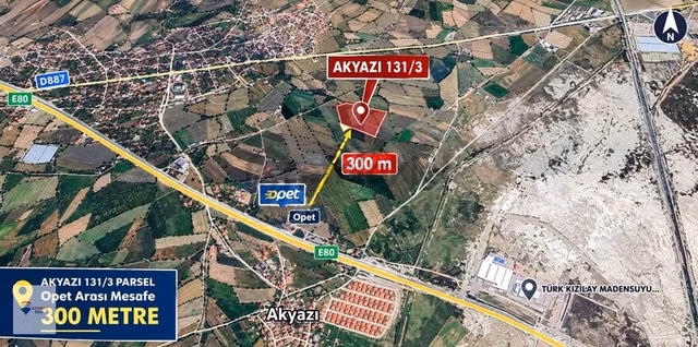 Remax Dem'den Akyazı Köyünde 11.522 M2 Yatırımlık Sulu Tarla 1