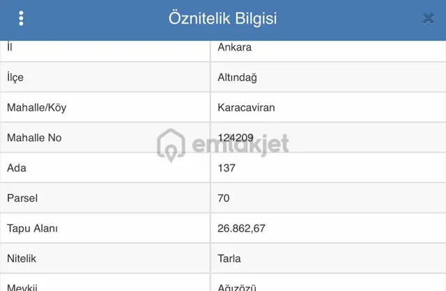 Pursaklar Sanayi Bitişiği 1250 Metre İmar Planı İçerisinde 3