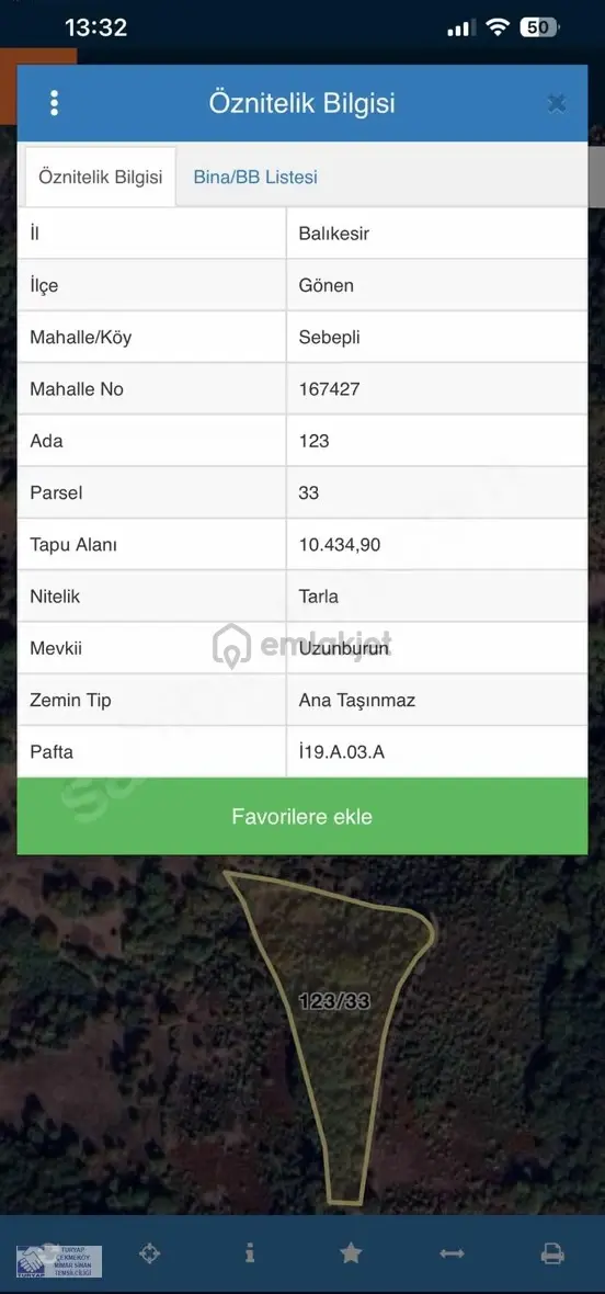 Balıkesir Gönen'de''fırsat Müstakil Arazi'' Yola Cephe 10.435 M2 3