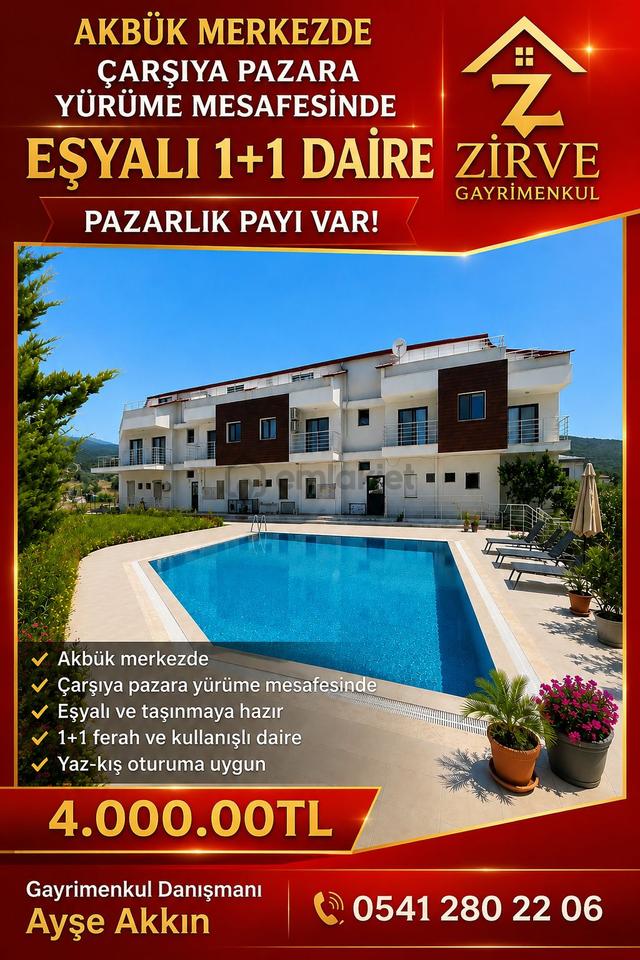 Havuzlu Site İçerisinde Full Eşyalı Fırsat 1+1 Daire! Havuzlu Site İçerisinde Full Eşyalı Fırsat 1+1 Daire!