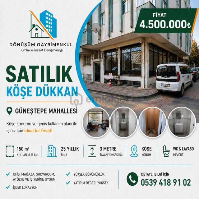 Acil !!! Her İşe Uygun Satılık Köşe Dükkan Tramvaya 1 Dakika 1