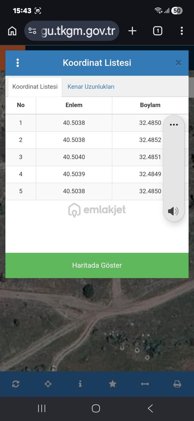 Arel'den Çamlıdere Beyler Mh.yeni Hastane Yakını 268 M.kare Arsa 5