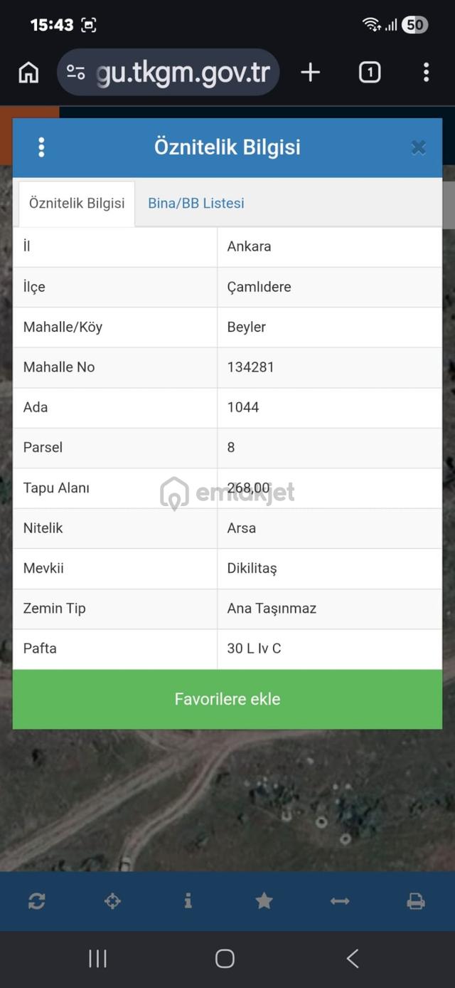 Arel'den Çamlıdere Beyler Mh.yeni Hastane Yakını 268 M.kare Arsa 4