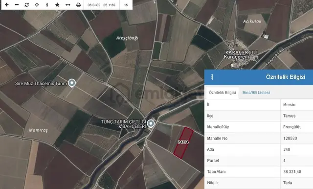 Tarsus Frengülüs Te Son 3gün 33 Dönüm Tek Tapulu Satılık Tarla 2