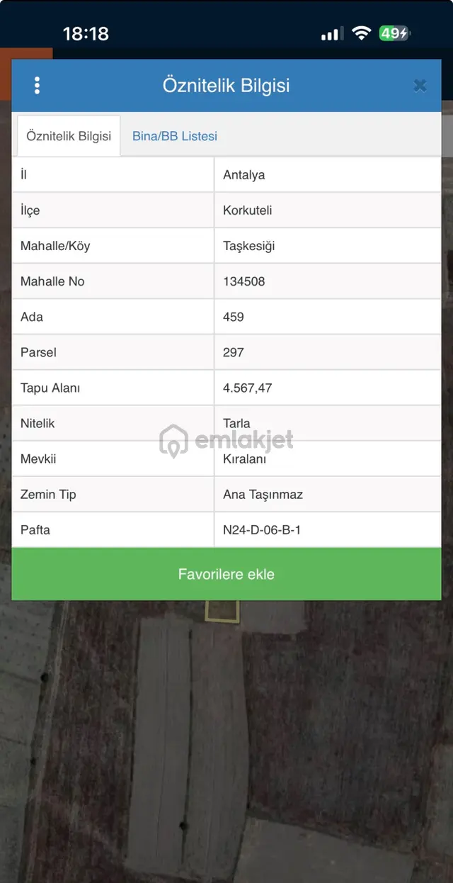 Korkuteli Taşkesiği’nde 4.567 M² Tek Tapu Yatırımlık Tarla Korkuteli Taşkesiği’nde 4.567 M² Tek Tapu Yatırımlık Tarla