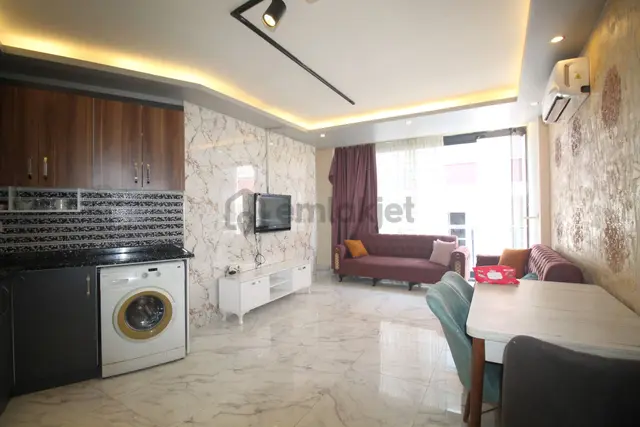 Retro’dan Çiftlikköy Mah’de Lüks Eşyalı Kiralık 1+1 3