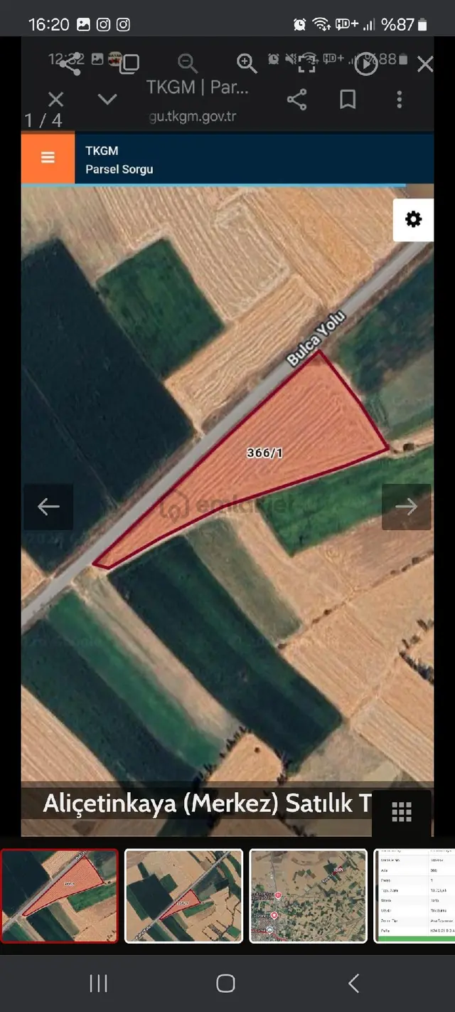 Bulca Yolu Üzerinde 200 Metre Asfalta Cephe Baraj Suyu Başında Yatırımlık Tarla. 2