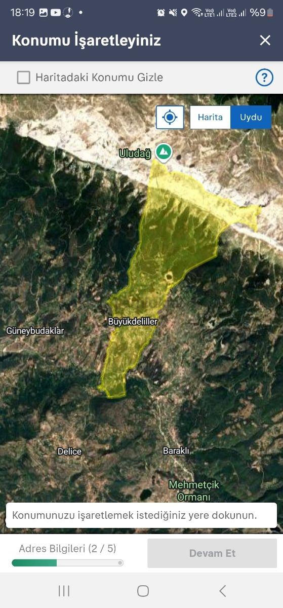 Uludağ Ve Köyün Dibi B.deliler Güzel Konumlu Arazi 4