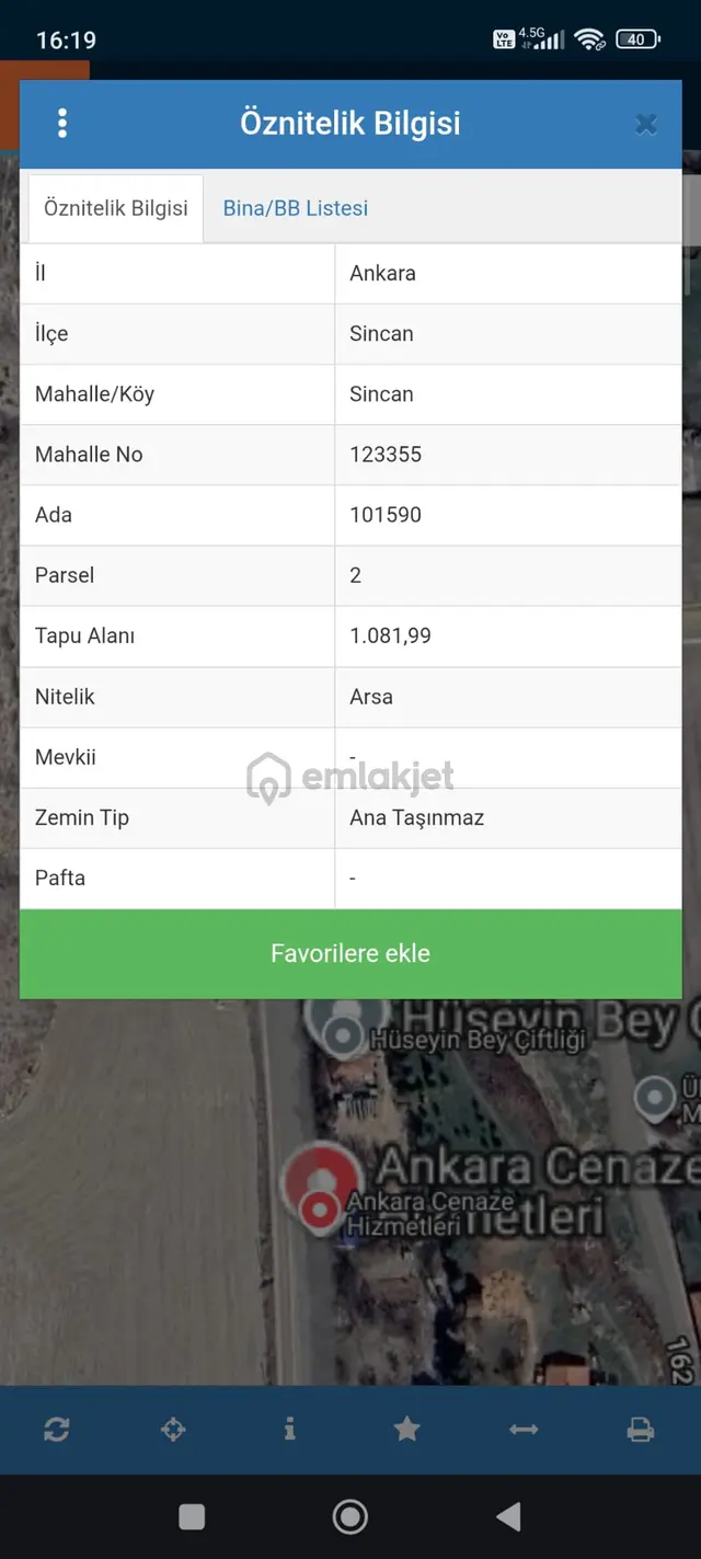 Sincan Saraycık Mahallesinde Satılık Arsa (rekreasyon Alanı) 2