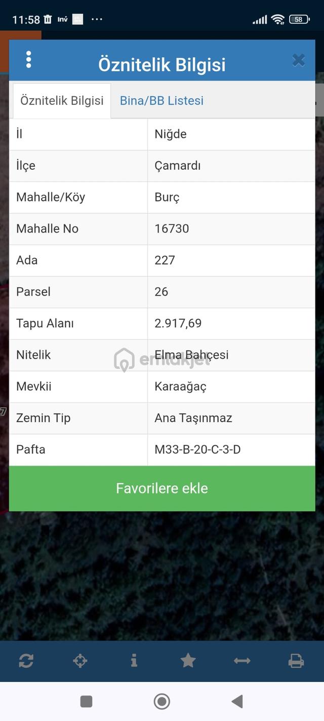 Niğde Çamardı Burç Köyünde İmarsınırı Bitişinde Kaçırılmayacak Yatır. 2 Adet Yan Yana Bahçe Kupon 4